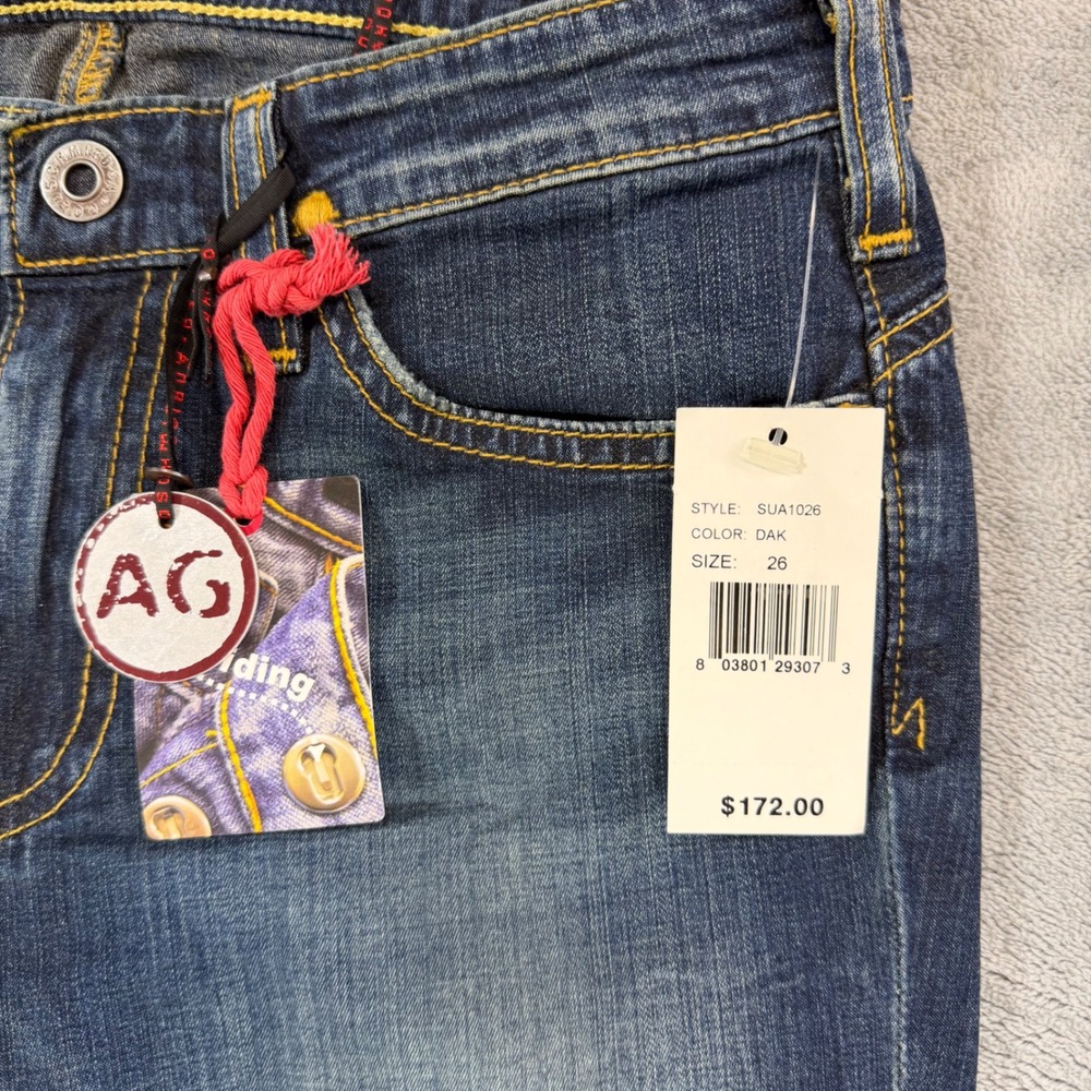AG Adriano Goldschmied The New Legend Flare Jeans Women's 26R Dark Blue Denim - Picture 3 of 9